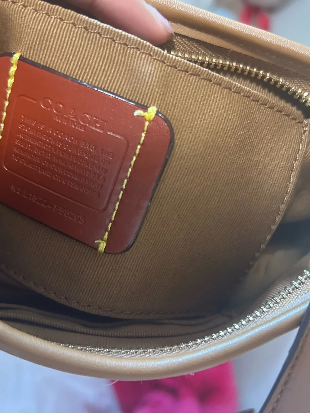 Coach woven straw
